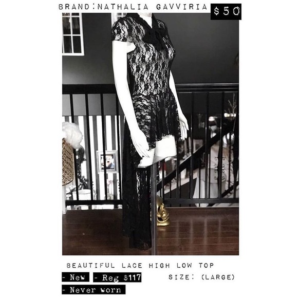 NATHALIA GAVIRIA - LACE HIGH LOW TOP - Picture 7 of 8